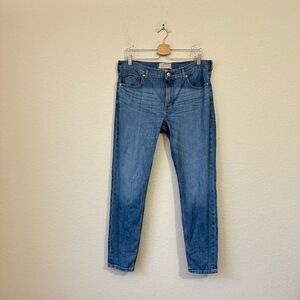 EVERLANE Mid Rise Jeans Blue Denim Tapered Cotton Stretch